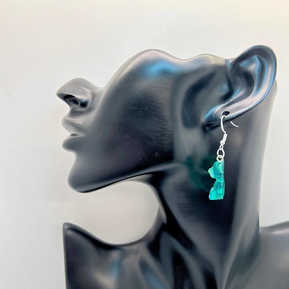 Gummy Bear Earrings - Metallic Earrings - Baby Shower Earrings - Gender Reveal - Picture 8 of 10